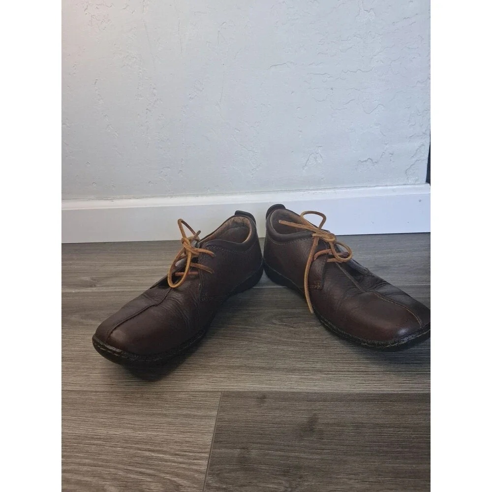Born Women's Brown Leather Oxford Comfort Shoes Size 8.5 US 40 Handcrafted Lace
